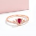 Natural Drop Ruby & Diamond Design Ring SS0236