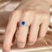 Floral Blue Sapphire & Diamond Ring SS0221