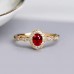Mozambique Red Ruby & Diamond Vintage Ring SS0108