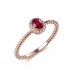 Oval Ruby And Diamond Solitaire Ring SS0091