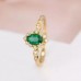 Emerald & Diamond Vintage Style Ring SS0077