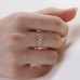 Oval Pink Sapphire & Diamond Asymmetric Ring SS0248