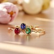 Ruby, Sapphire,Emerald & Diamond Ring SS0067