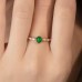 Oval Emerald & Diamond Vintage Ring SS0233