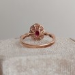 Naturel Yakut Ve Pırlanta Vintage Yüzük SS0235