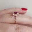 Natural Oval Ruby & Diamond Vintage Ring SS0235