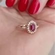 Natural Oval Ruby & Diamond Vintage Ring SS0235