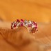 Marquise Ruby & Diamond Eternity Leaf Ring SS0230