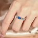 Leaf Blue Sapphire & Diamond Ring SS0220