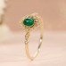 Cabochon Emerald & Diamond Vintage Ring SS0112