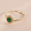 Cabochon Emerald & Diamond Vintage Ring SS0112