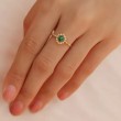 Cabochon Emerald & Diamond Vintage Ring SS0112
