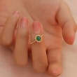 Cabochon Emerald & Diamond Vintage Ring SS0112