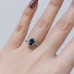 Gray Oval Spinel & Diamond Halo Ring SS0139