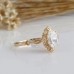 White Topaz And Diamond Vintage Ring SS0175