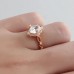 White Topaz And Diamond Vintage Ring SS0202