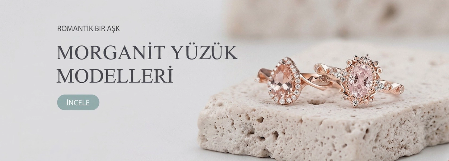 Morganit Tasarım Yüzükler